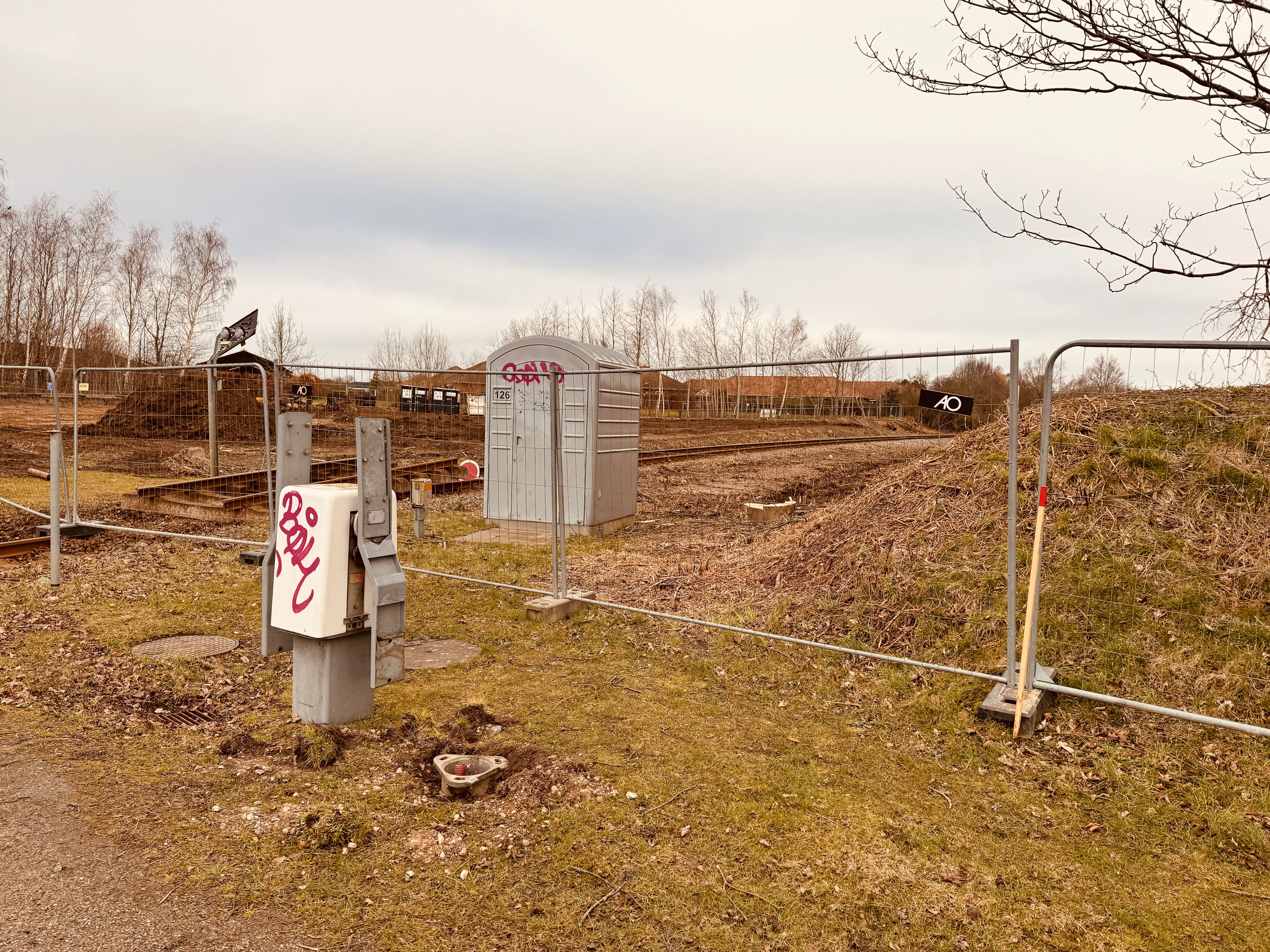 Billede af etableringen af Rødvig Trinbræt, som forventes at åbne som endestation i 3. kvartal 2024.