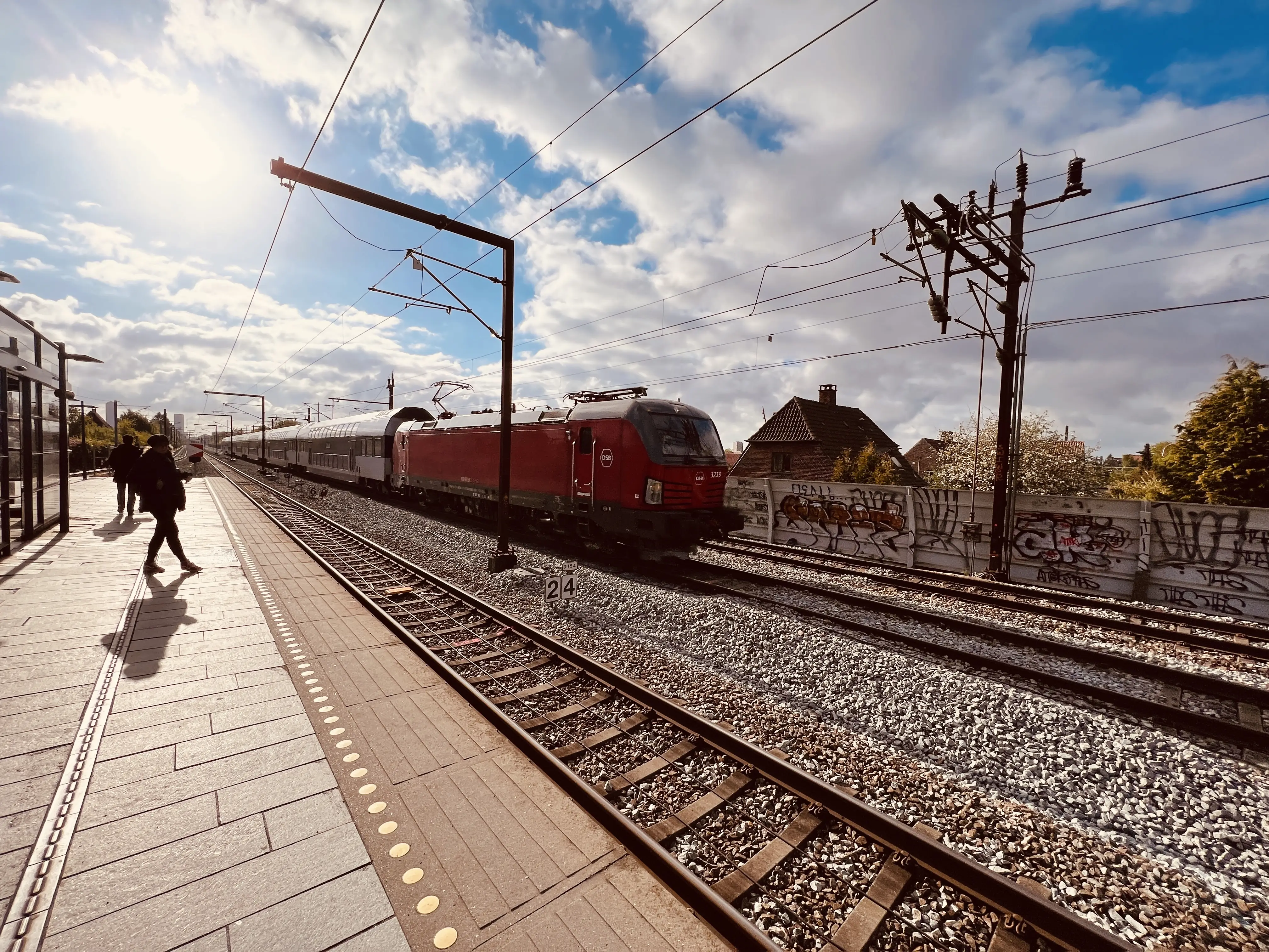 Billede af DSB EB 3213 fotograferet ud for Danshøj Trinbræt.