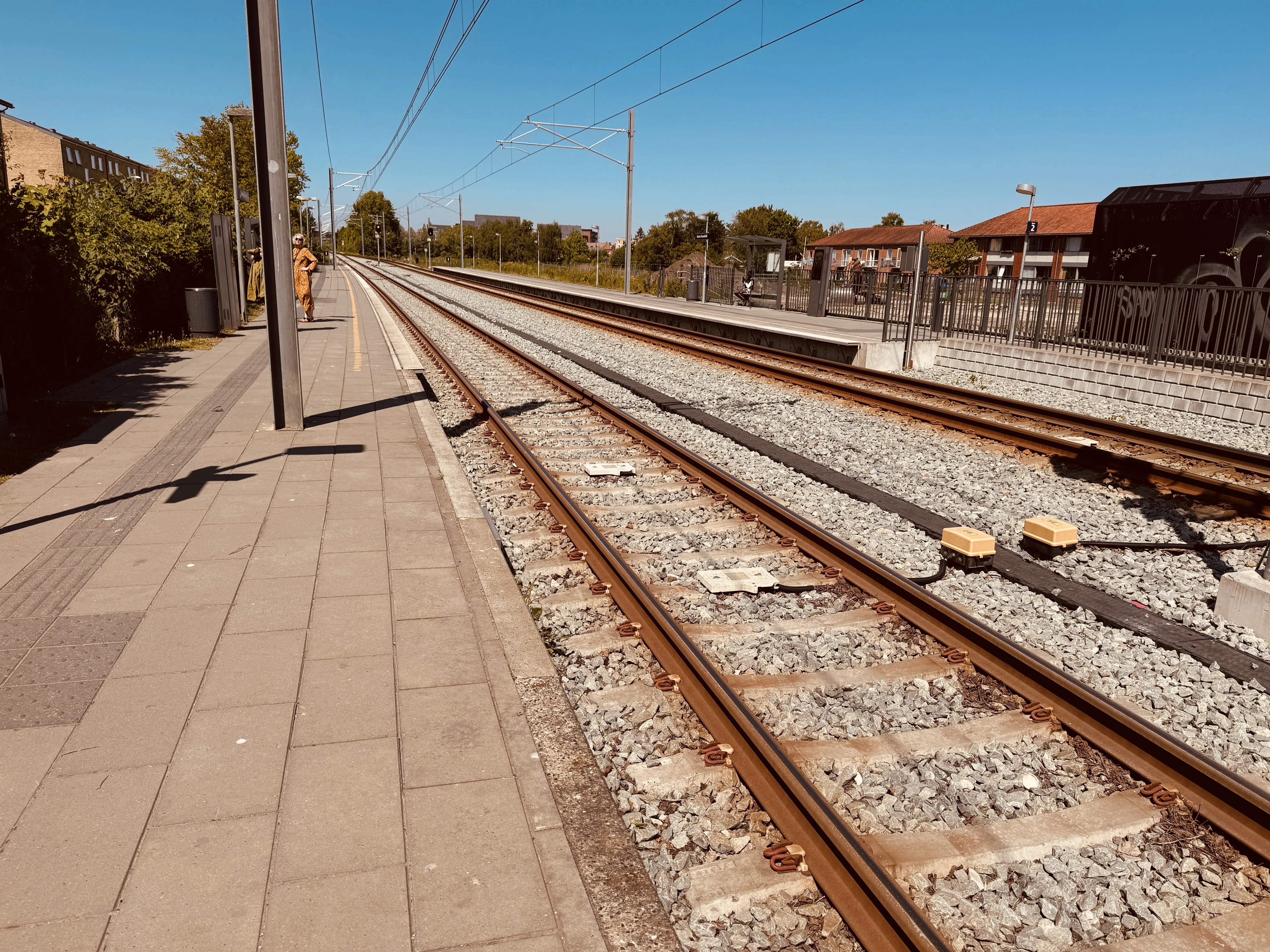 Billede af Vestre Strandallé Letbanestation. Billede af Vestre Strandallé Letbanestation.