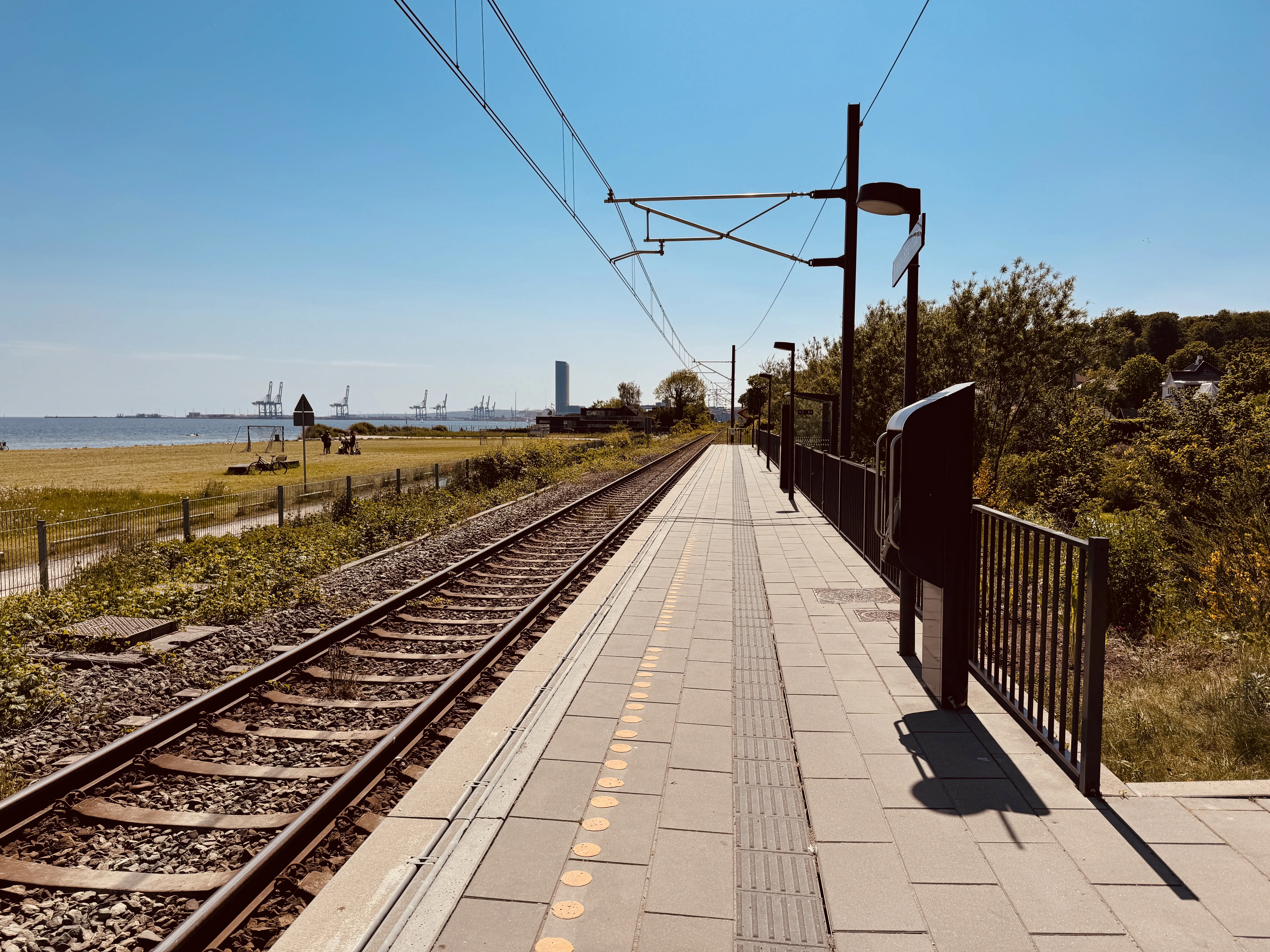 Billede af Risskov Strandpark Letbanestation. Billede af Risskov Strandpark Letbanestation.