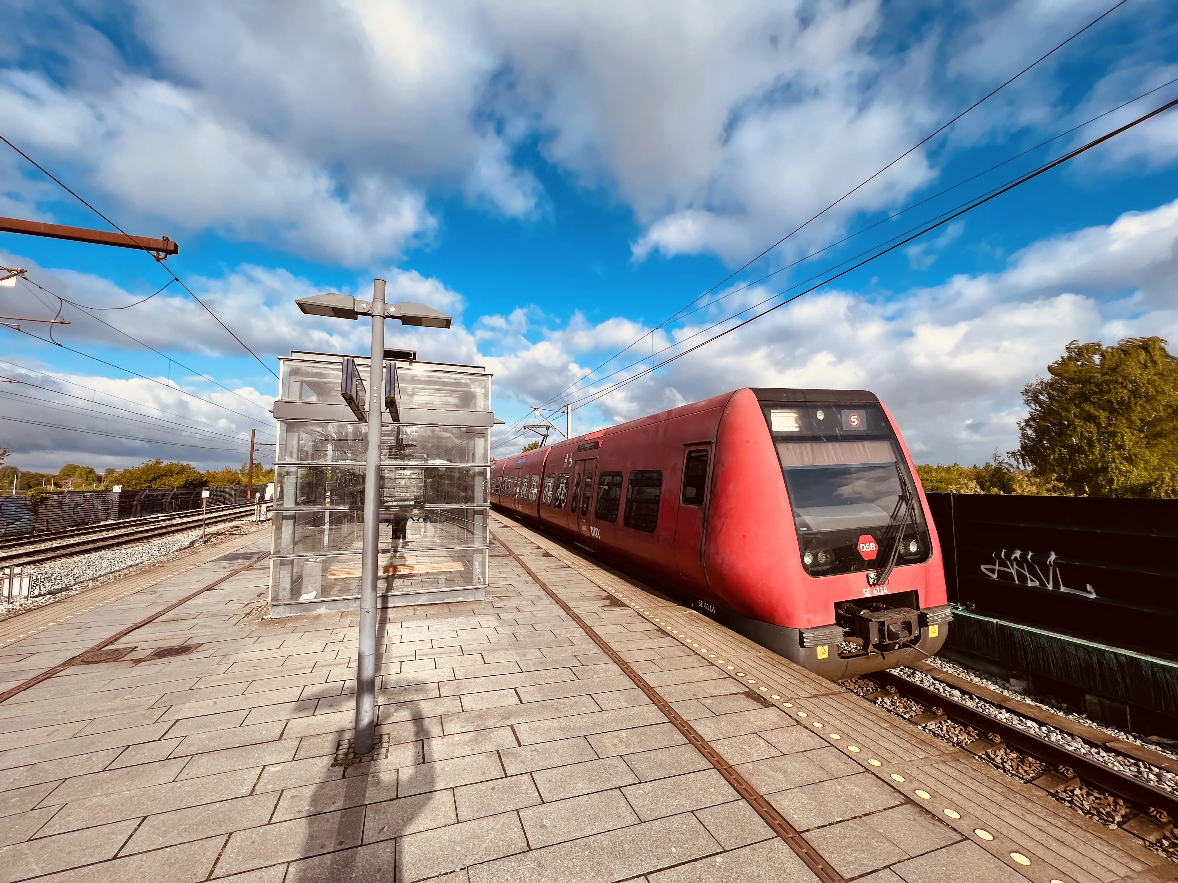 Billede af DSB SE 4114 fotograferet ud for Danshøj Trinbræt.