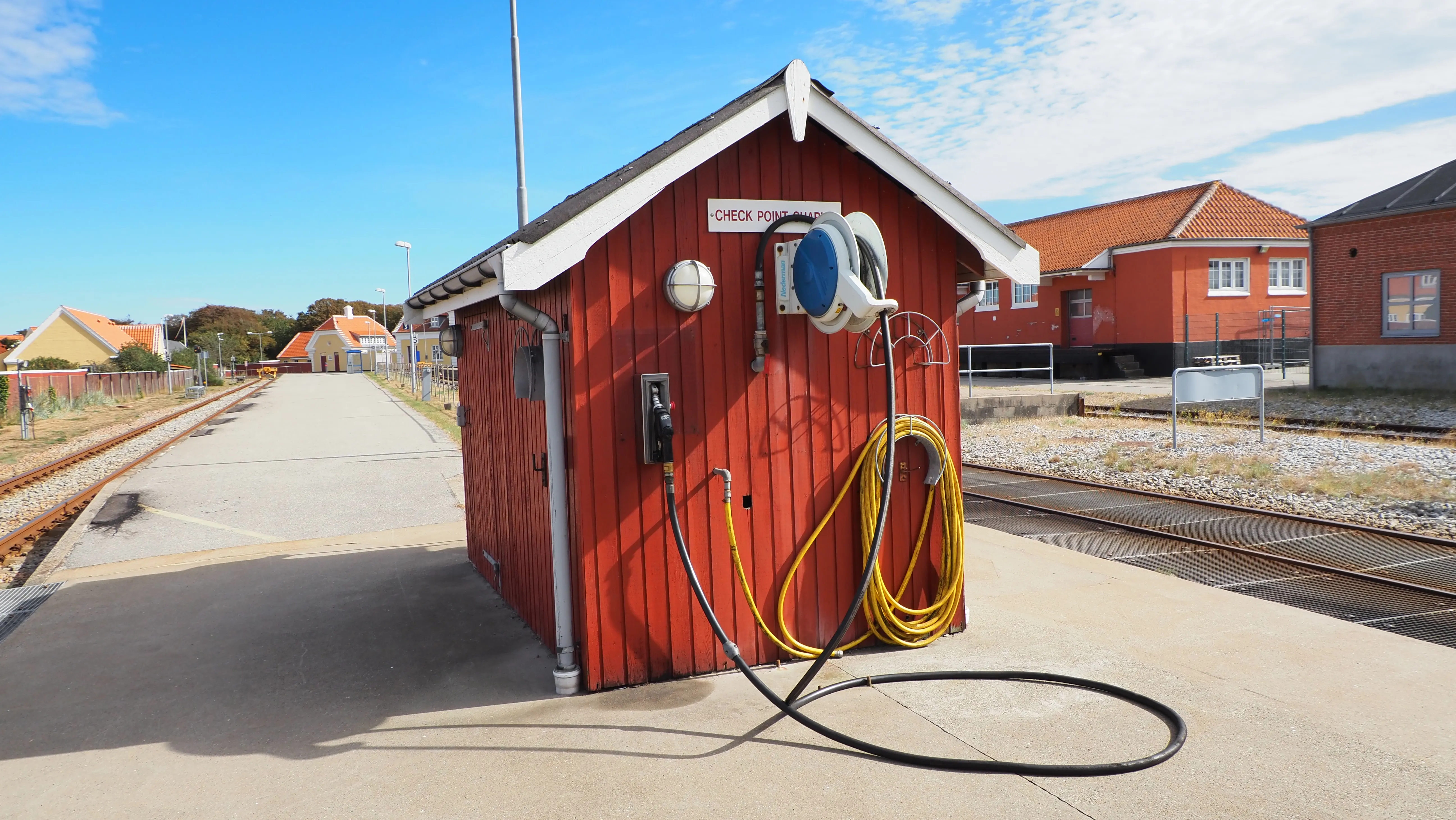 Billede af Skagen Station diesel påfyllings hus Billede af Skagen Station diesel påfyllings hus