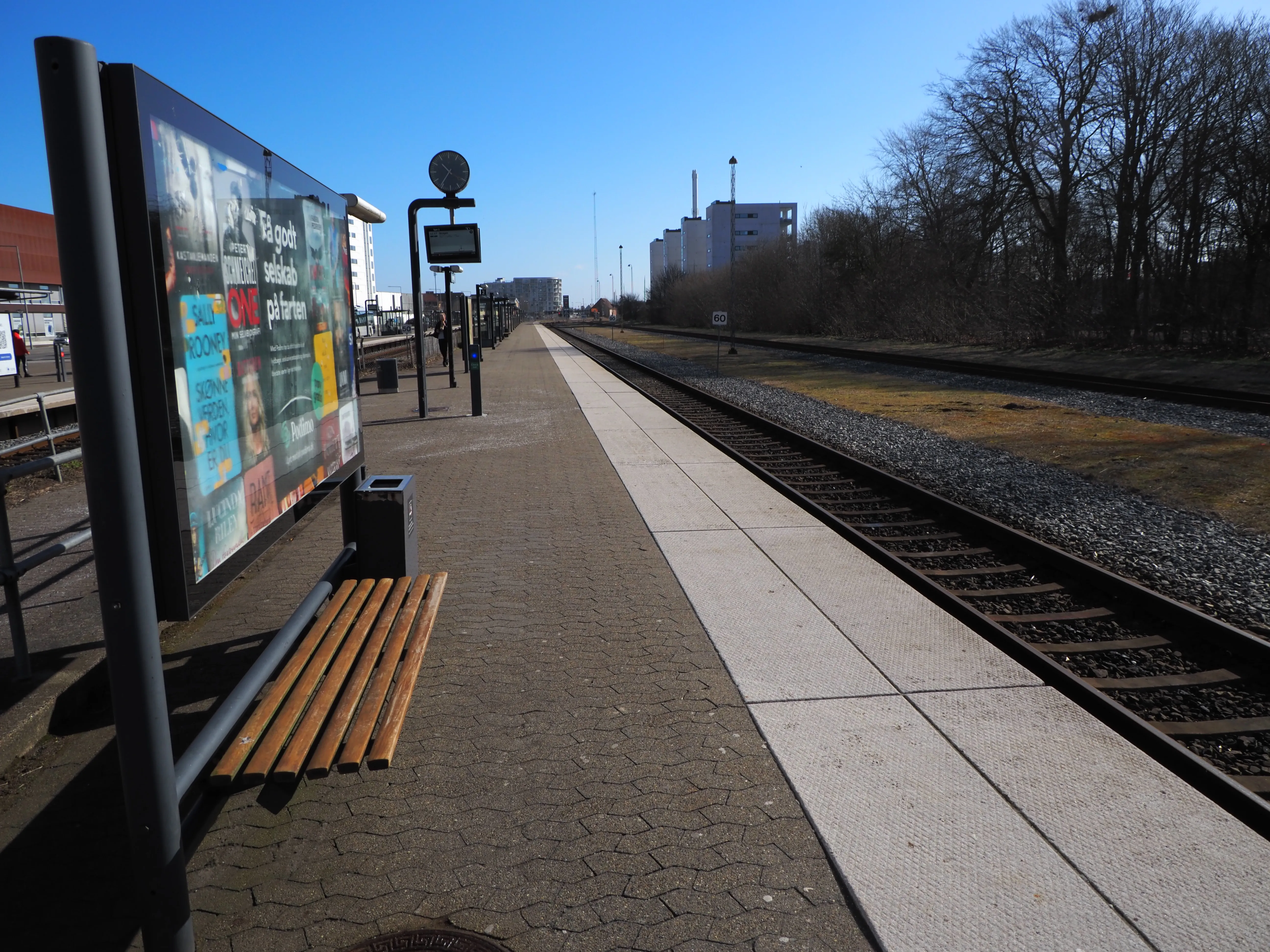 Billede af Hjørring Station plattform Billede af Hjørring Station plattform