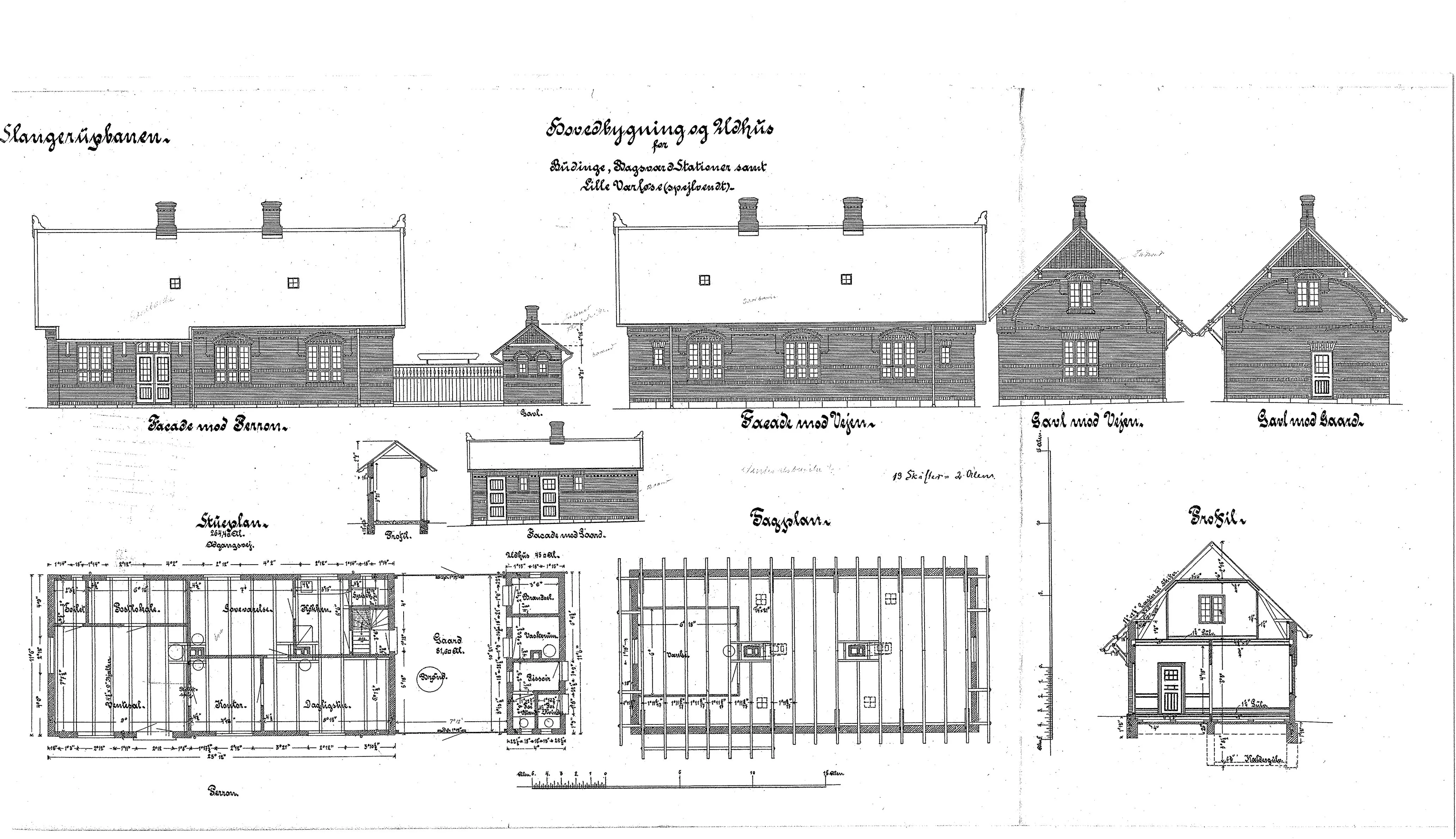 Tegning af Buddinge Station. Tegning af Buddinge Station.