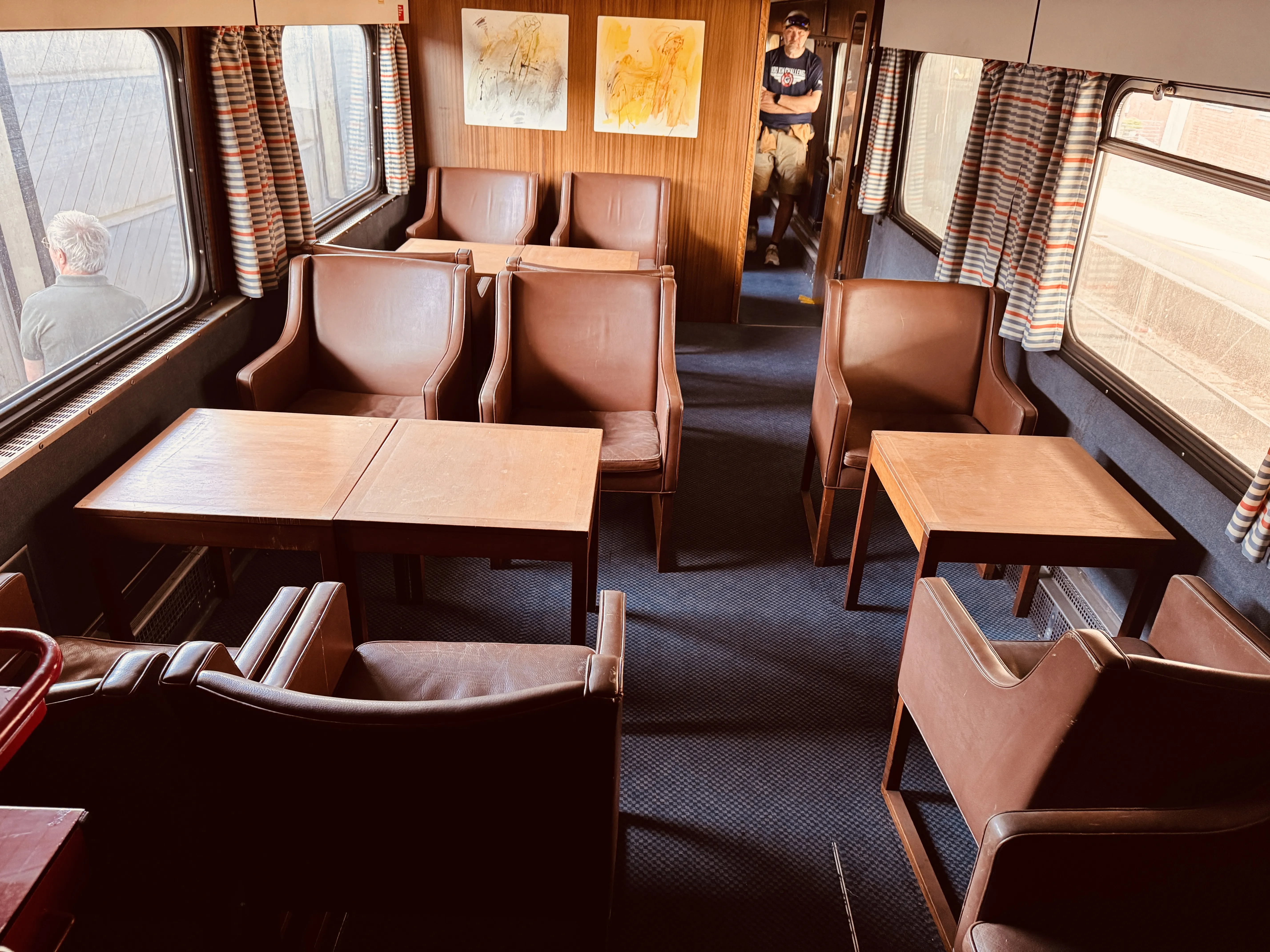 Lounge afdelingen på 1. klasse med Børge Mogensen stole.